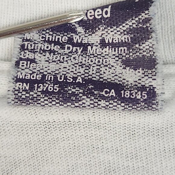 Vintage 80s BVD Single Stitch Blank Plain T Shirt Mens Large White Combed Cotton - Picture 10 of 11